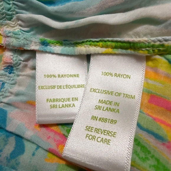 Lilly Pulitzer Multicolor Tropical Print Top - Picture 7 of 9